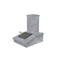 Stenen schoorsteenafwerking, Speksteen, 540 mm 