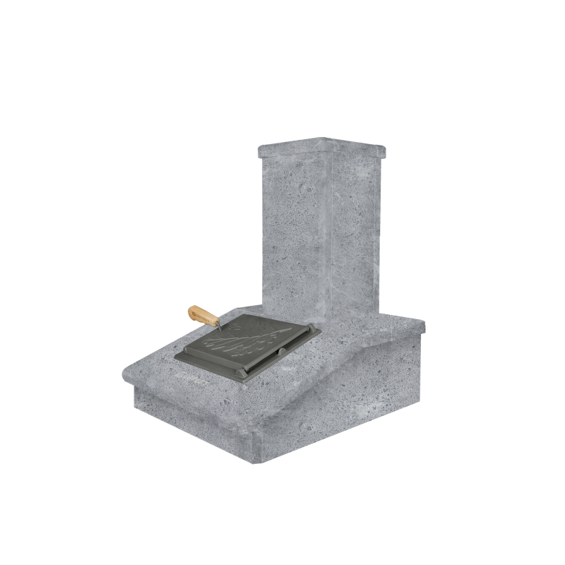 Stenen schoorsteenafwerking, Speksteen, 540 mm