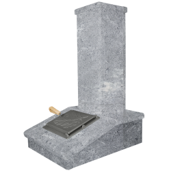 Stenen schoorsteenafwerking, Speksteen, 790 mm  Stenen schoorsteenafwerking, Speksteen, 790 mm