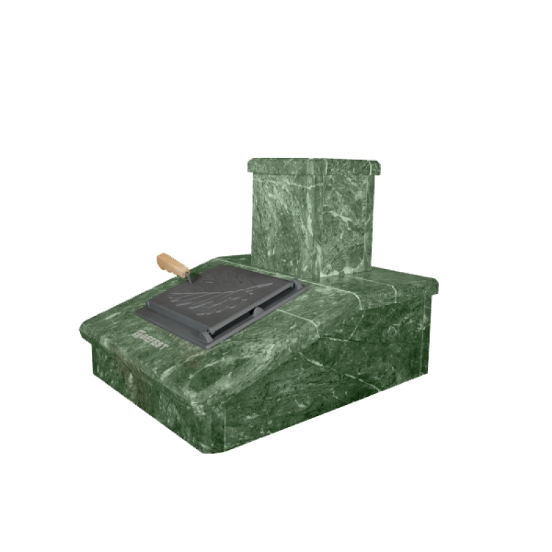 Afwerking stenen schoorsteen, serpentijn, 290 mm