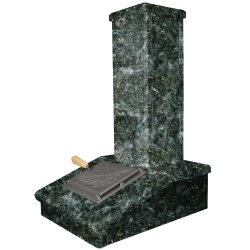 Schoorsteenafwerking van steen, donker Serpentine, 790 mm  Schoorsteenafwerking van steen, donker Serpentine, 790 mm