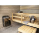Elektrische saunakachel - HARVIA The Wall Black Steel SW60 6 kW