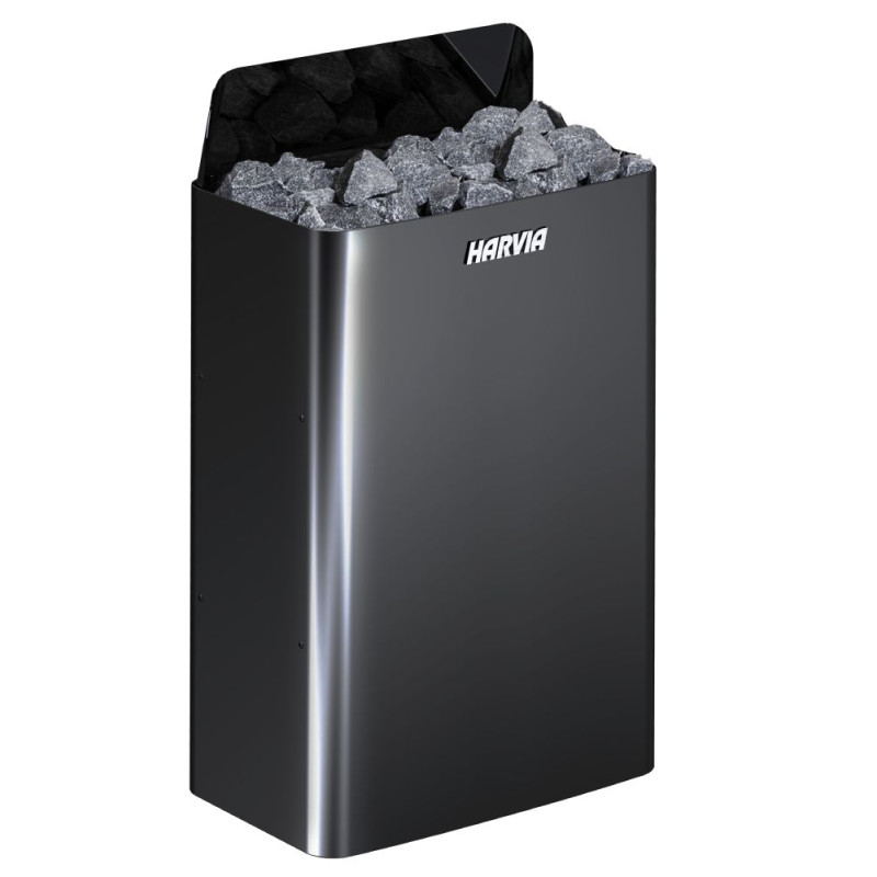 Elektrische saunakachel - HARVIA The Wall Black Steel SW90E 9 kW