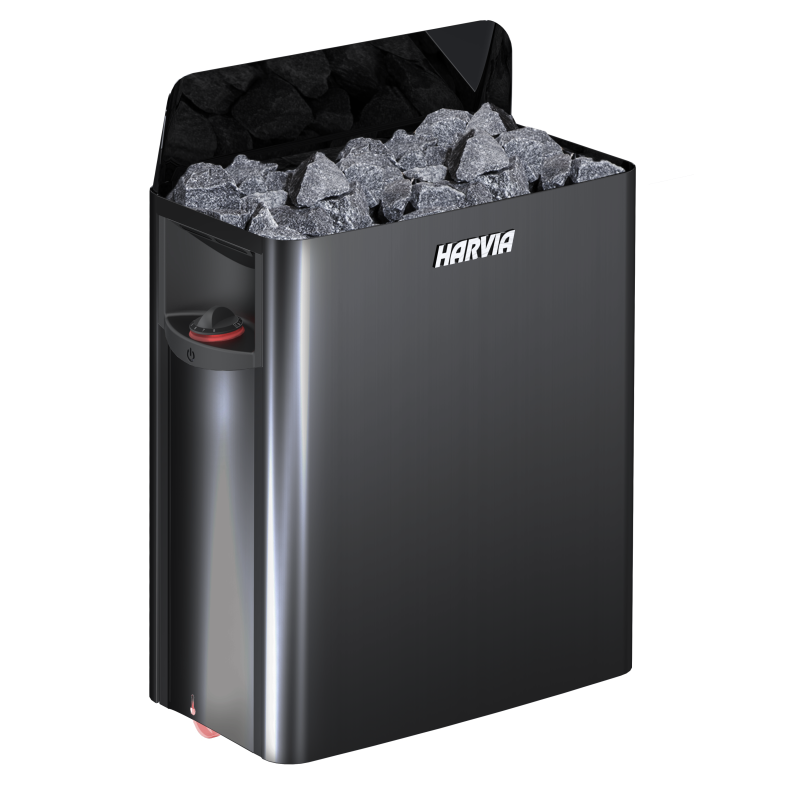 Elektrische saunakachel - HARVIA The Wall Black Steel SW80 8 kW