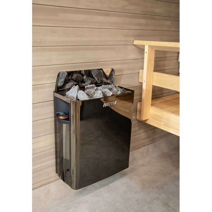 Elektrische saunakachel - HARVIA The Wall Black Steel SW60 6 kW