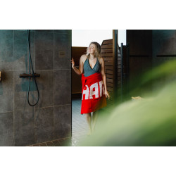 Sauna handdoek HARVIA, 70 x 140cm, rood