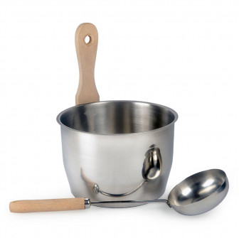 Sauna-emmer- en pollepelset, MEER STOOM, OPTIMAL 4 L