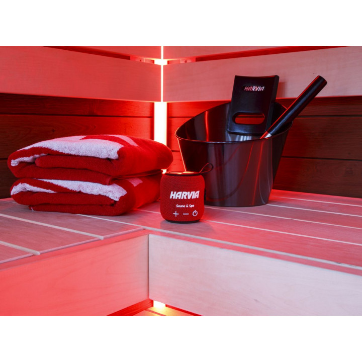 Waterbestendige saunaluidspreker HARVIA, rood