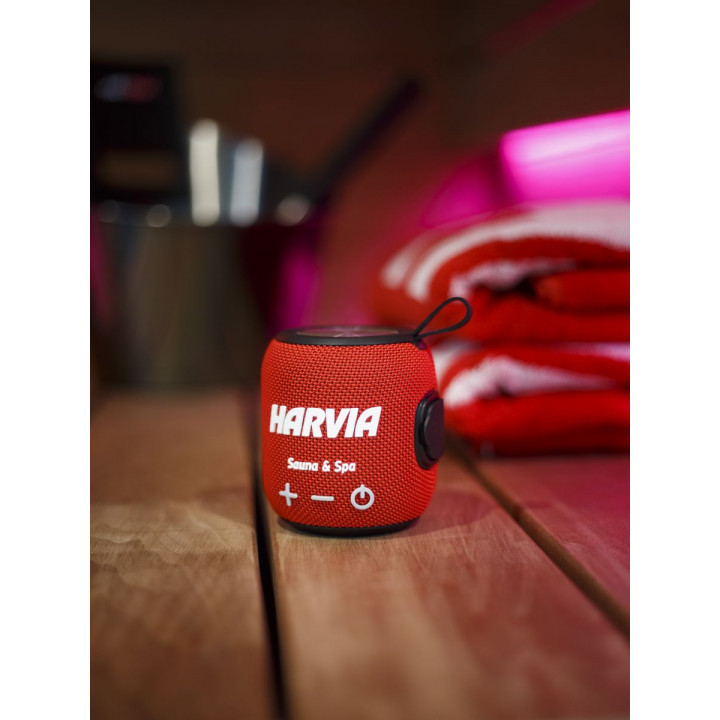 Waterbestendige saunaluidspreker HARVIA, rood