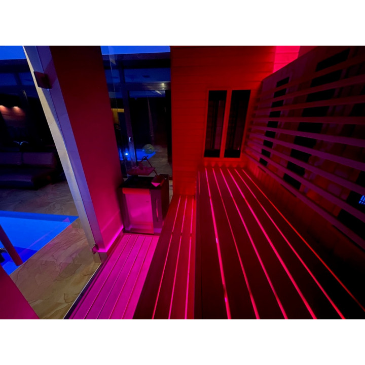 SAUFLEX RGB LED-SCHIJNWERPER, MET BEDIENINGSEENHEID