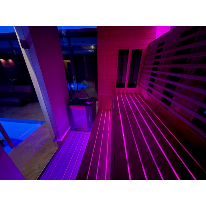 SAUFLEX RGB LED-SCHIJNWERPER, MET BEDIENINGSEENHEID