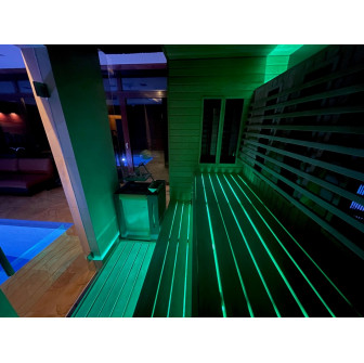 SAUFLEX RGB LED-SCHIJNWERPER, MET BEDIENINGSEENHEID