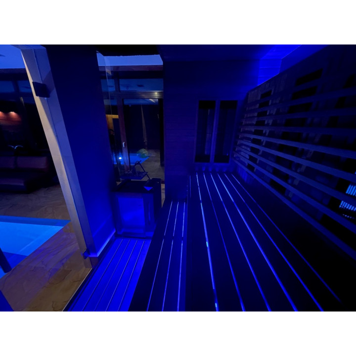 SAUFLEX RGB LED-SCHIJNWERPER, MET BEDIENINGSEENHEID