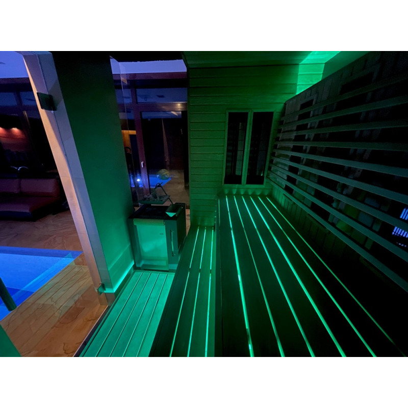 SAUFLEX RGB LED-SCHIJNWERPER, MET BEDIENINGSEENHEID