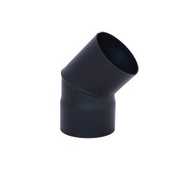 HARVIA elleboog 45°, zwart  HARVIA elleboog 45°, zwart