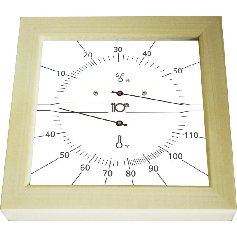 Sentiotec Thermo-Hygrometer vierkant, wit