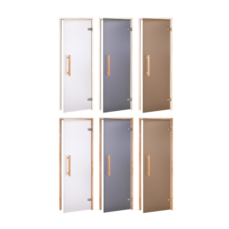 AD NATURAL glazen saunadeuren, mat glas