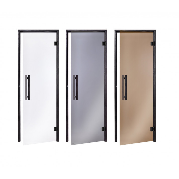 AD glazen saunadeur, zwart frame