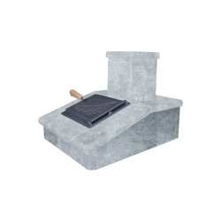 Stenen schoorsteenafwerking, Talkochloriet, 290 mm  Stenen schoorsteenafwerking, Talkochloriet, 290 mm