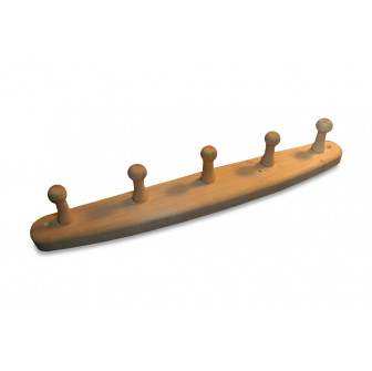 Elzenhouten hanger met 5 haken
