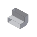 Elleboog smal 50x150, 90° - 0