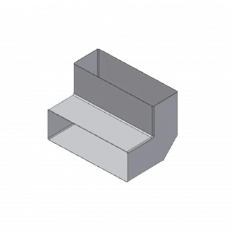 Elleboog smal 50x150, 90°