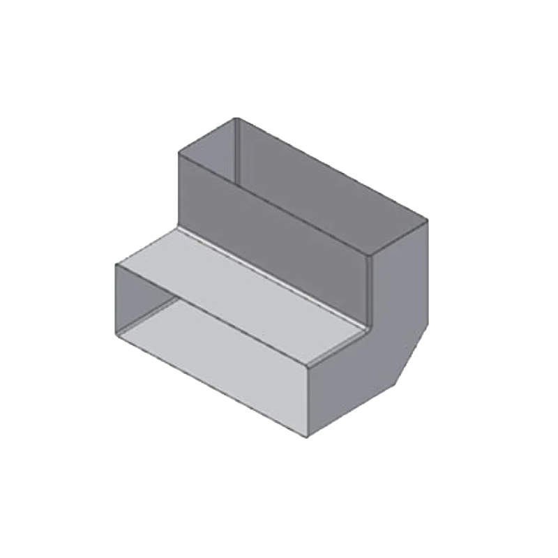 Elleboog smal 50x150, 90°