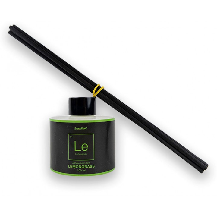 Aromatische geur met stokjes, citroengras en gembergeur 100 ml