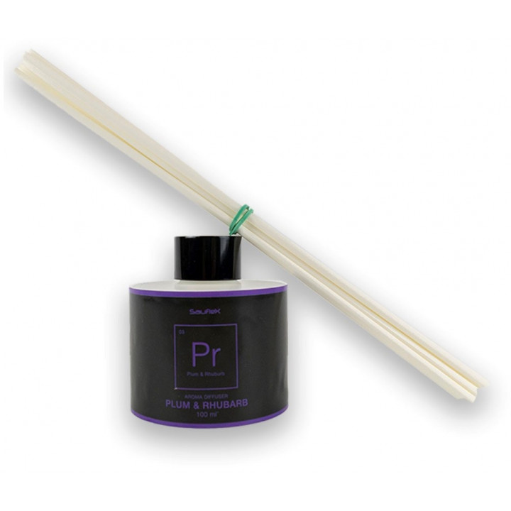 Aromatische geur met stokjes, pruimen- en rabarbergeur 100 ml