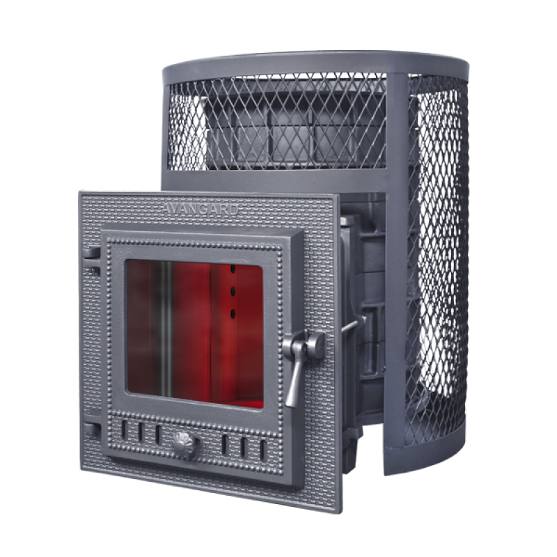 Houtgestookte saunakachel GEFEST-Avangard 24 (М) in rond rooster