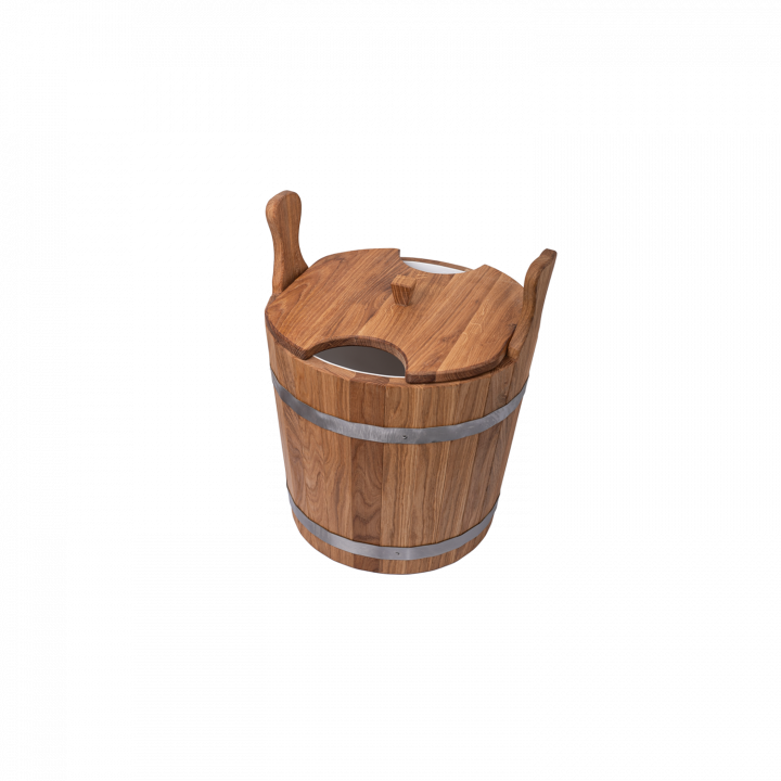 Houten emmer voor gardes, eiken, 12l