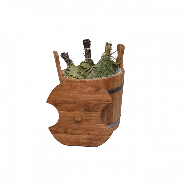 Houten emmer voor gardes, eiken, 12l