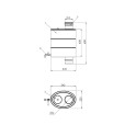 Ovale tank voor waterverwarming, d.115mm - 1
