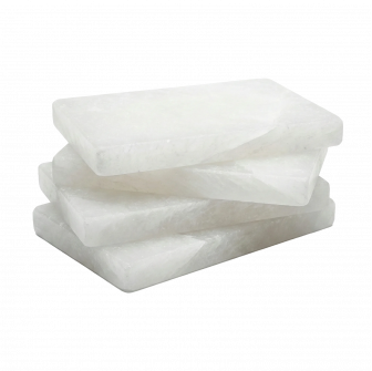 Witte Himalayazoutsteen 200 × 100 × 25 mm