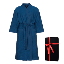 Badjas in een geschenkverpakking, RENTO KENNO, blauw 