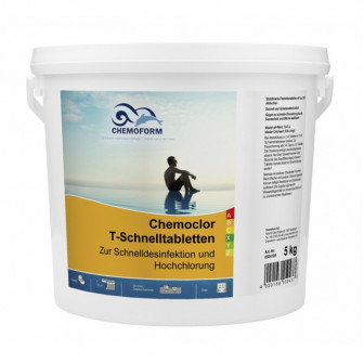 Snel oplossende chloortabletten CHEMOCLOR, 5 kg