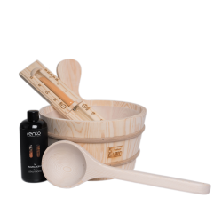 Een set sauna-accessoires 
