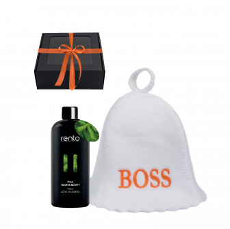 Cadeauset BOSS in een geschenkdoos. Dop en geuressence.