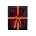 Cadeauset in geschenkdoos voor HAAR. Dames saunahoed en schort - BOURGONDIË - 1