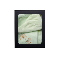 Cadeauset in geschenkdoos voor HAAR. Dames saunahoed en schort LICHTGROEN