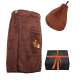 Cadeauset in geschenkdoos voor HEM. Heren saunahoed en schort - BRUIN