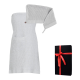 Cadeauset in een geschenkdoos RENTO KENNO FOR HER. Haarhanddoek en schort, lichtgrijs