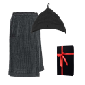 Cadeauset in een geschenkdoos RENTO KENNO VOOR HEM. Katoenen muts en schort, donkergrijs - 0