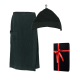 Cadeauset in een geschenkdoos RENTO KENNO VOOR HEM. Katoenen muts en schort, donkergroen