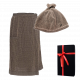 Cadeauset in geschenkdoos RENTO KENNO VOOR HEM. Saunahoed en schort, bruin