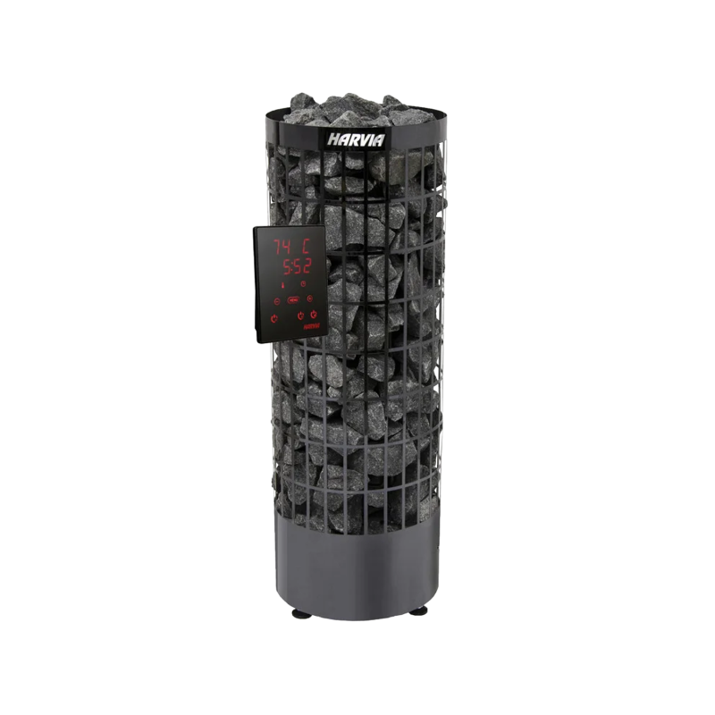 Elektrische saunakachel - HARVIA Cilindro Black Steel PC90XE 9 kW
