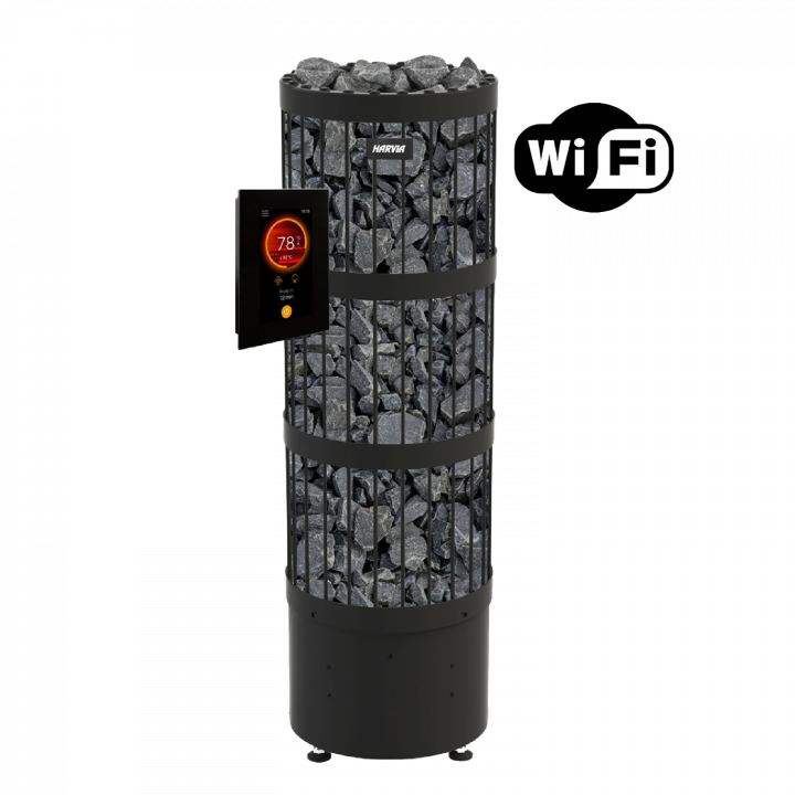 Elektrische saunakachel - Harvia Legend PO110FC 10,8 kW WiFi zwart