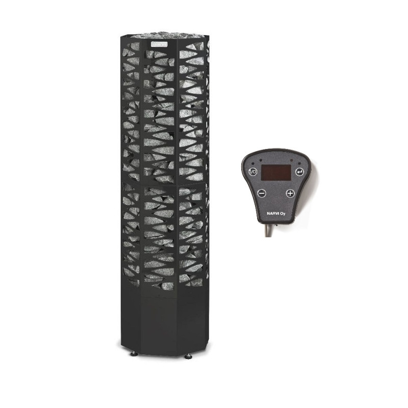 Elektrische saunakachel - NARVI SMOOTH 10,5 kW, zwart