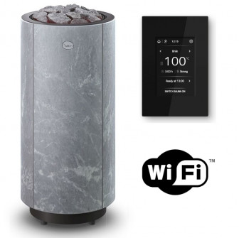 Elektrische saunakachel TULIKIVI KAARNA Classic M, met wifi-bedieningspaneel.