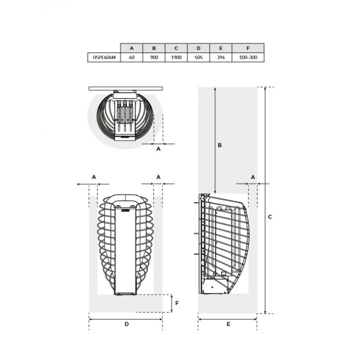 Elektrische saunakachels - HARVIA Spirit SP60FC 6,0 kW Fenix WiFi-set